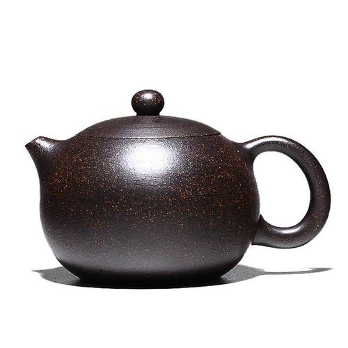 正宗紫砂壶宜兴名纯手工黑金沙球孔西施壶套装家用功夫茶具