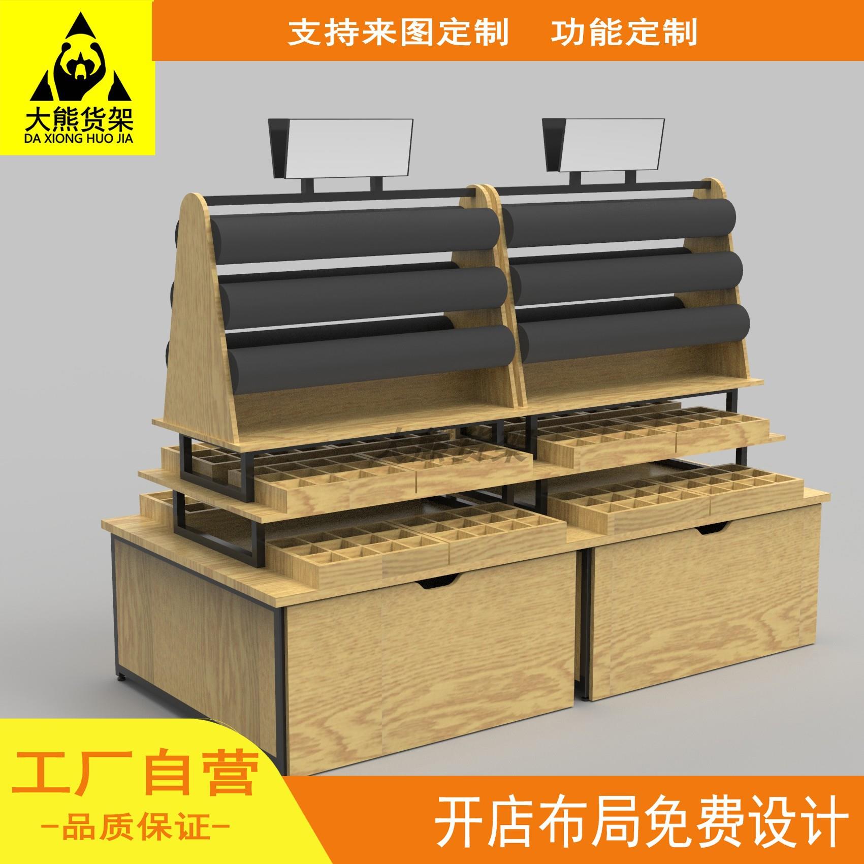 头箍饰品架子 货架展示架饰品百货店化妆品流水台单双面展示柜