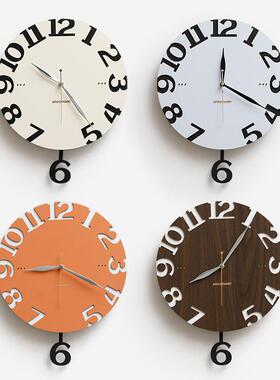 WTYOS481OZOOM屋准免打4孔202新款创钟意挂钟客厅用钟家表简约艺