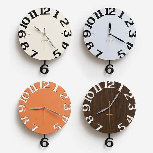 WTYOS481OZOOM屋准免打4孔202新款创钟意挂钟客厅用钟家表简约艺