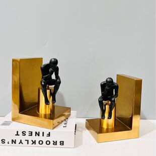 跨境轻奢思摆考者书靠SK-0001金属件创号用意实家居大装饰书挡工