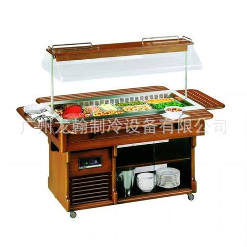 商用胡桃木沙拉台酒店自助餐沙拉台布菲台