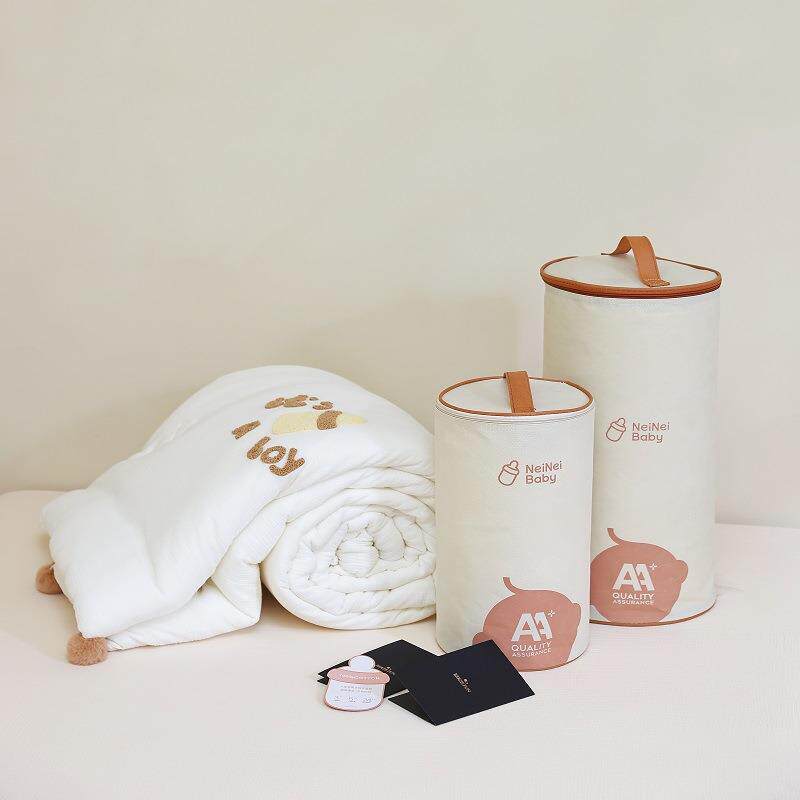 A类母婴级60支全棉亲肤双层纱奶嘴毛巾绣纯棉儿童抗菌被芯超柔软