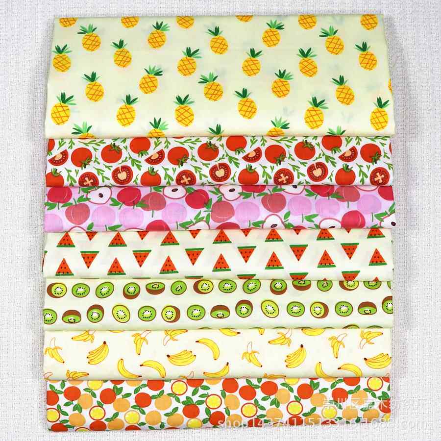 水果乐园-纯棉布料/印花布/床品布料/全棉面料/全棉布料
