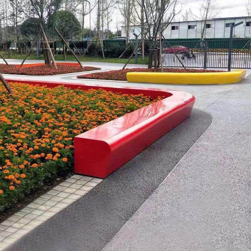 户外玻璃纤维座椅公园广场休息区异形长条坐凳园林景观大型花坛树