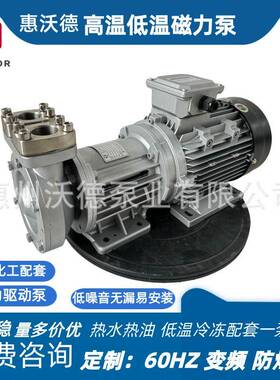 高低温磁力驱动循环泵WDMD-CX96不锈钢卧式无泄漏旋涡离心变频