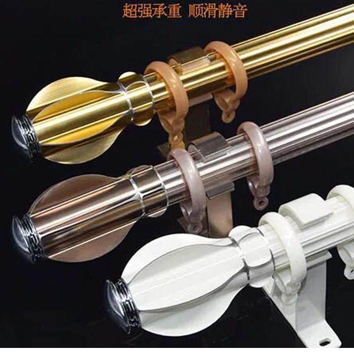 定制加厚铝合金包塑纳米静音单双罗马杆窗帘杆支架送全套配件,居家布艺,窗帘杆/罗马杆,淘宝优惠券,粉丝福利购,淘宝优惠卷