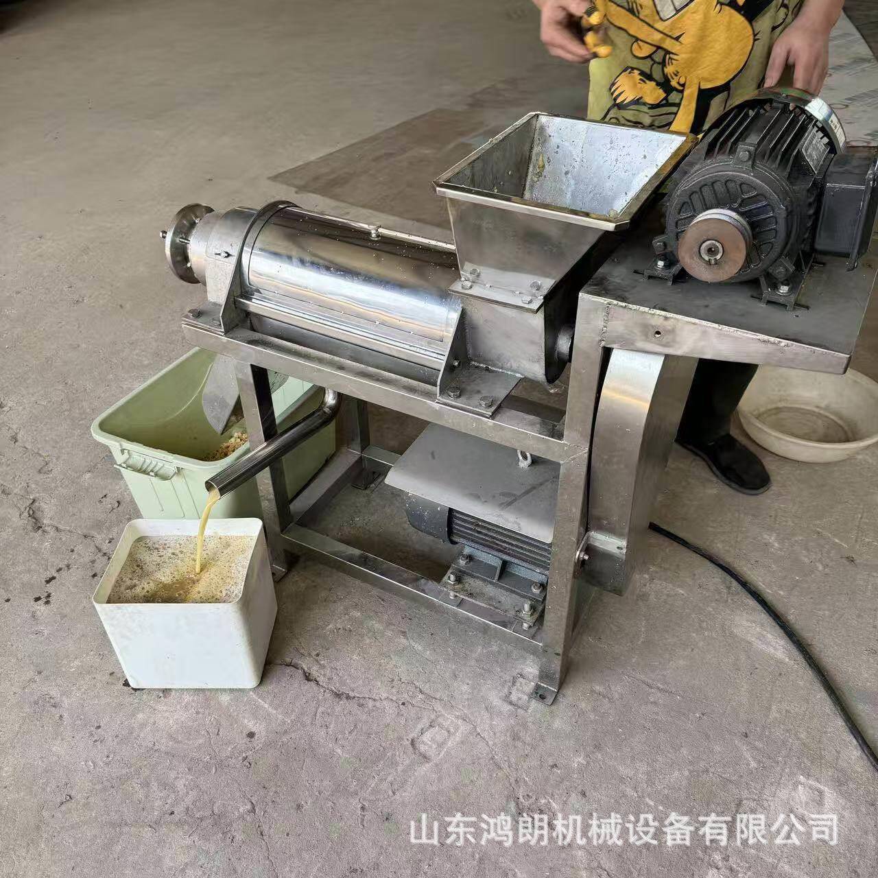 芦荟挤压榨汁机不锈钢鲜榨西梅去核榨汁机 大型果蔬挤压榨汁机