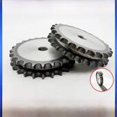 45钢1.2寸双排炼轮片平双10齿到30齿配20A 2炼条加工定做炼轮齿轮