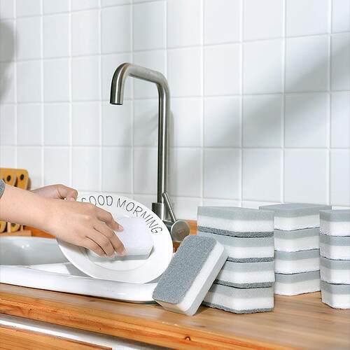 Nano Dishwashing Sponge, Dual-Sided Cleaning Pad for Home Ki