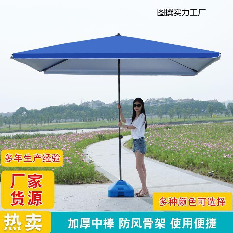 大号户外遮阳伞太阳伞庭院伞大型雨伞四方伞摆摊伞摊位可折叠图片