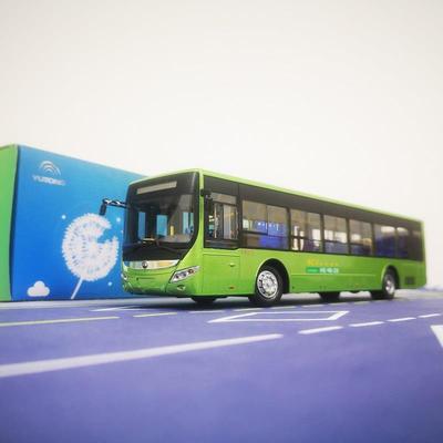 高档:42 宇通客车5模型 睿控公交1车ZK612 合金原带厂车模大号玩
