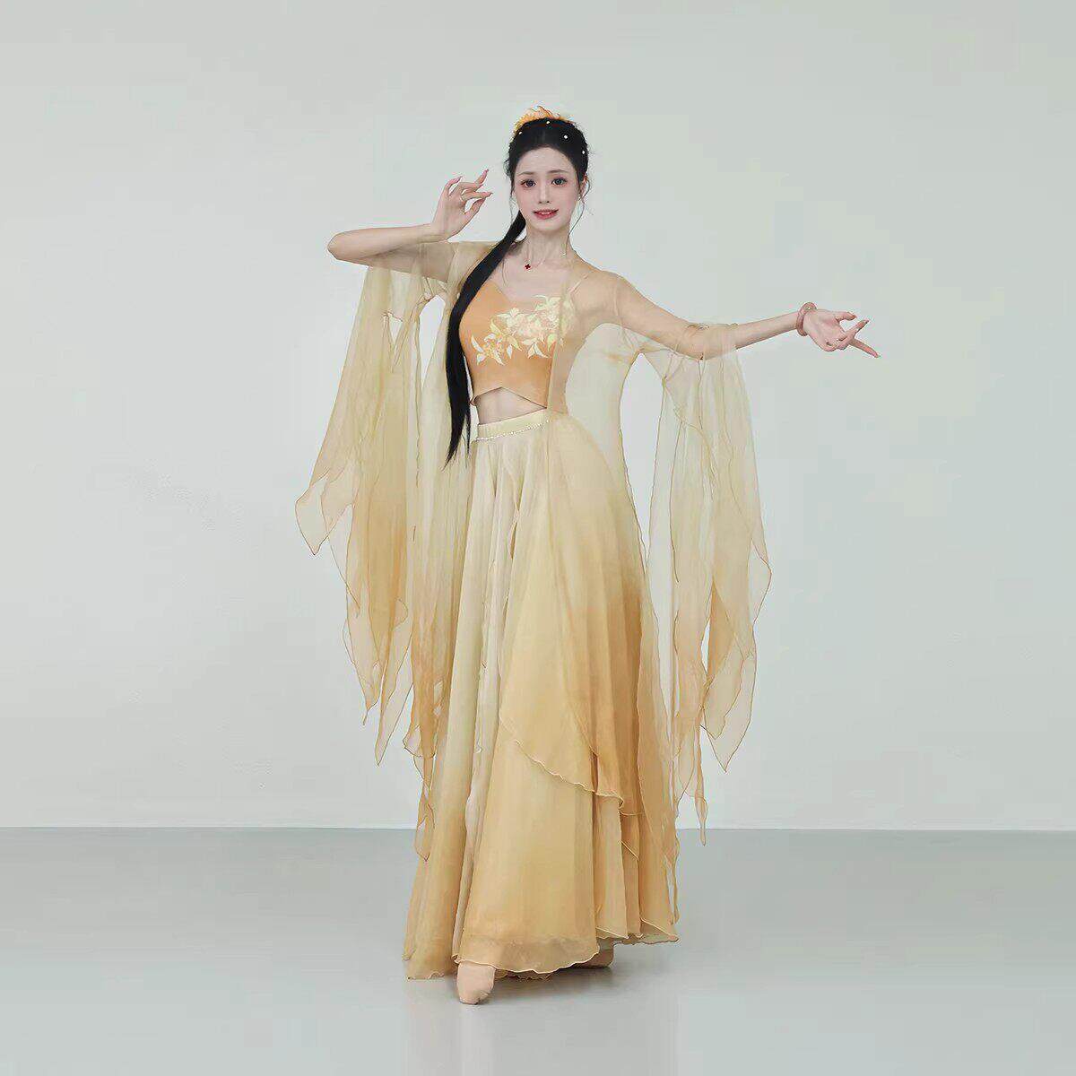 半城香绝美渐层仙气古典舞舞蹈服古风飘逸大袖中国舞练功演出服