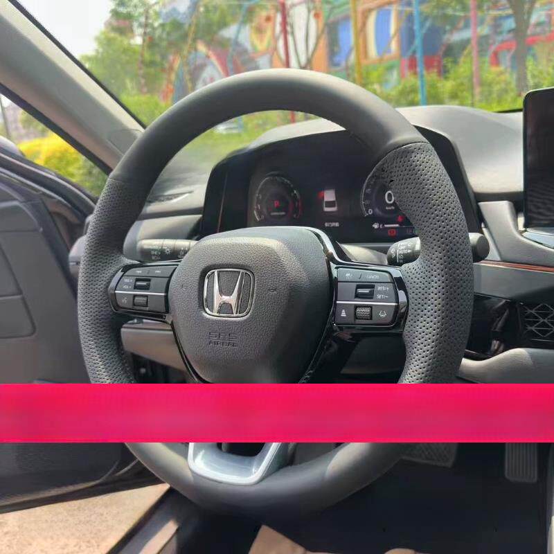 CRVhrv十一代雅阁思域皓影真皮方向盘套冠道型格手缝纳帕皮把套