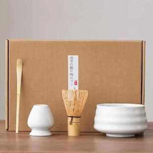 Japanese Matcha Tea Set Matcha Bowl with Spout Matcha Whisk0