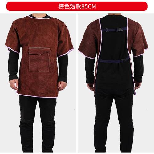 高档中固牛皮燃电焊防护服焊工工作服防阻耐高氩弧焊温整烫皮焊接