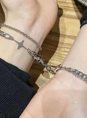 爱磁铁夫妇手炼的男人的女人的爱磁铁扣夫妇手炼