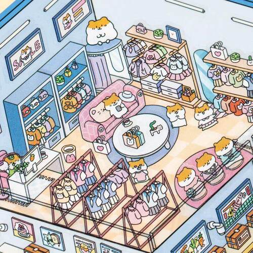 Plus Size Third-story Cabin Scene DIY Sticker Highly Playabl