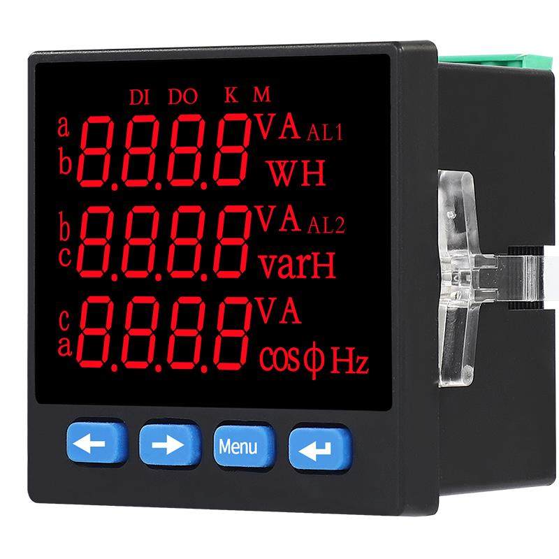 薄款三相高清液晶数码多功能电流电压功率电能电量485通讯仪表