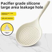 硅胶大号漏勺家用食品级饺子捞面网笊篱耐高温过滤筛厨房打沫专用