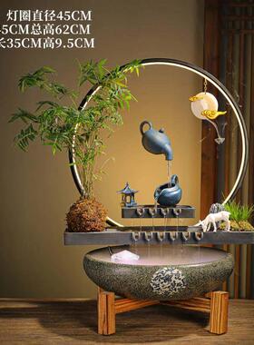 新悬壶流水装饰家居创意喷泉客厅办公室桌面乔迁新居招财中式摆件