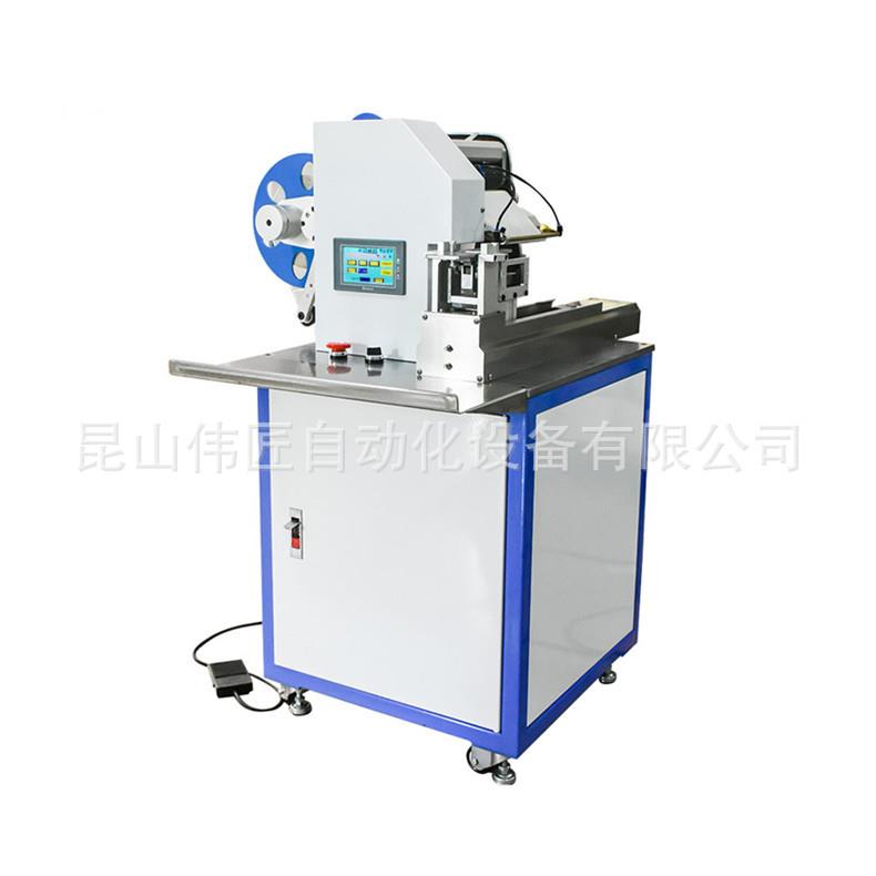 厂家供半自动电线贴标机充电器线材贴标机线材圆形线材对折贴标机