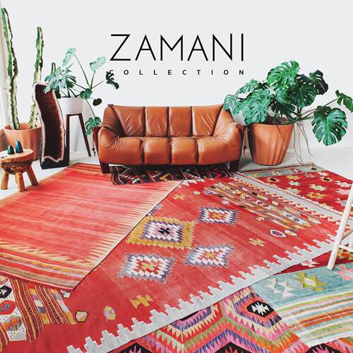 Kilim 特价！ZAMANI 平织手工羊毛地毯土耳其波西米亚侘寂ins风