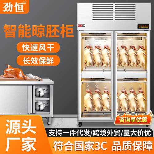 商用晾鸭柜烧鹅烧腊鸭胚吹干烘干柜除湿保鲜烤鸭风干晾胚柜