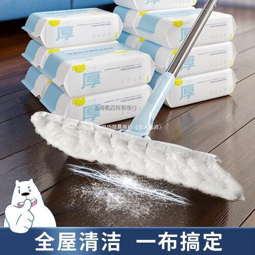 静电除尘纸拖把加厚一次性吸粘尘平板拖布地板拖地擦地抹布湿