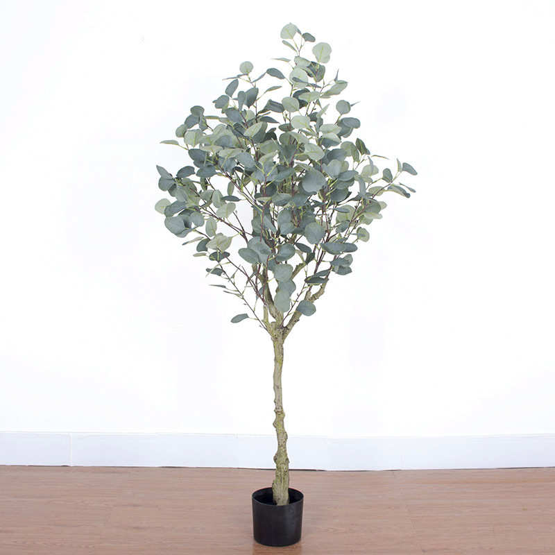 假绿室内花大带尤盆金钱真办公仿真植树家居橱窗植物树加利盆栽