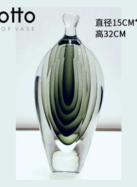 欧格丽细小口玻璃花瓶摆件干花插花水培花器客厅搭配装饰品批发