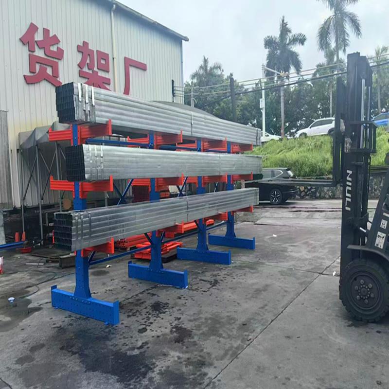 双面重型悬臂式货架铝材型材铜排棒料货架板材五金钢管布匹托臂架