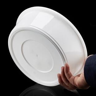 9WOR圆形带盖1500ML乳白一次性餐盒打包盒超大酸菜鱼饭盒外卖汤盒