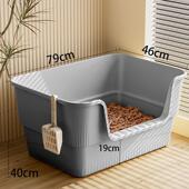 半封闭厕所溅特大大号砂沙盆子缅因外用品折叠开放式 猫防猫猫超盆