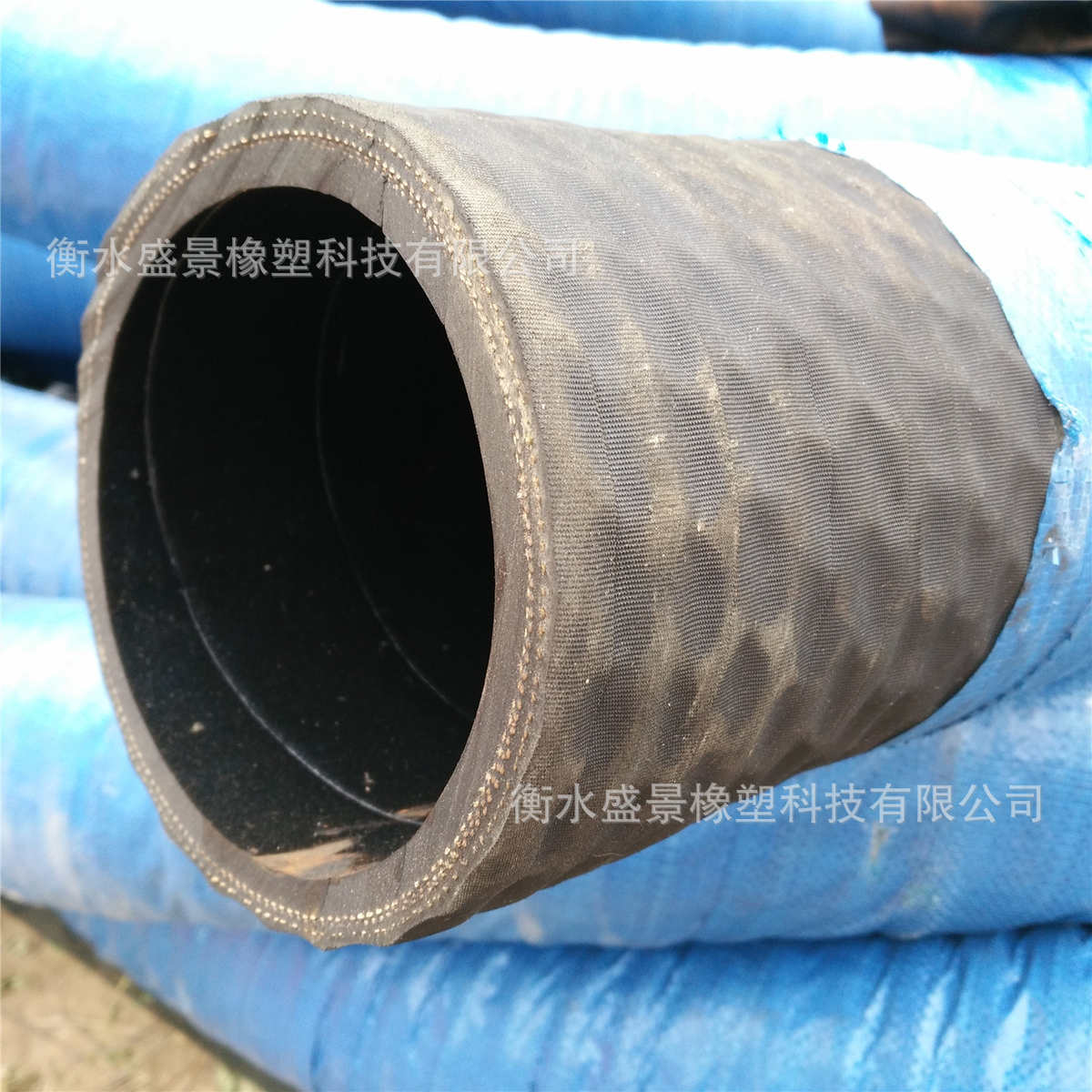 抽液压油管4钢丝盛景胶管现货式寸径大口法兰  污高压沙排编织