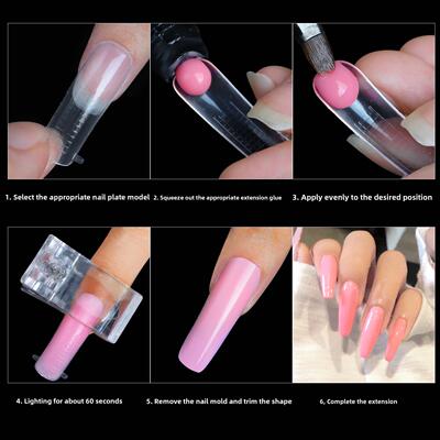 120 pcs Quick Poly Building Gel Mold False Nail Tips Extensi