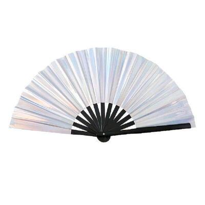 Ten Inch Bamboo Fan PVC Lightweight Tai Chi Fan Foldable