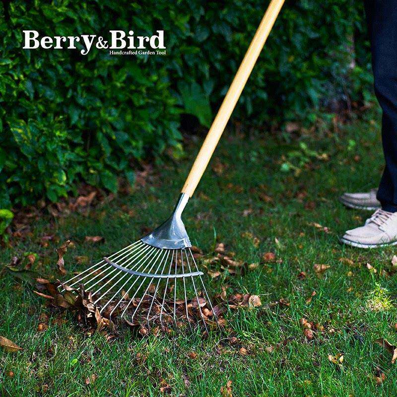 Berry&Bird不锈钢草耙子搂草除草抓草庭院打扫落叶耙扫地园艺工具