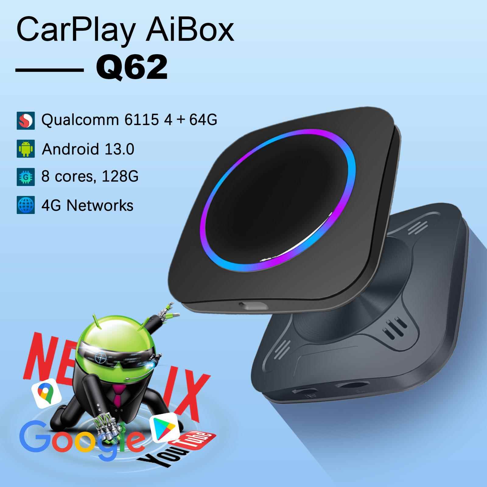 iHeylinkit现货北美版CarPlay安卓盒子高通662安卓13YouTube