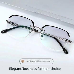 俄罗斯大白鲨老花镜Zchi渐进式 多焦远近两用眼镜采云防蓝光老化眼