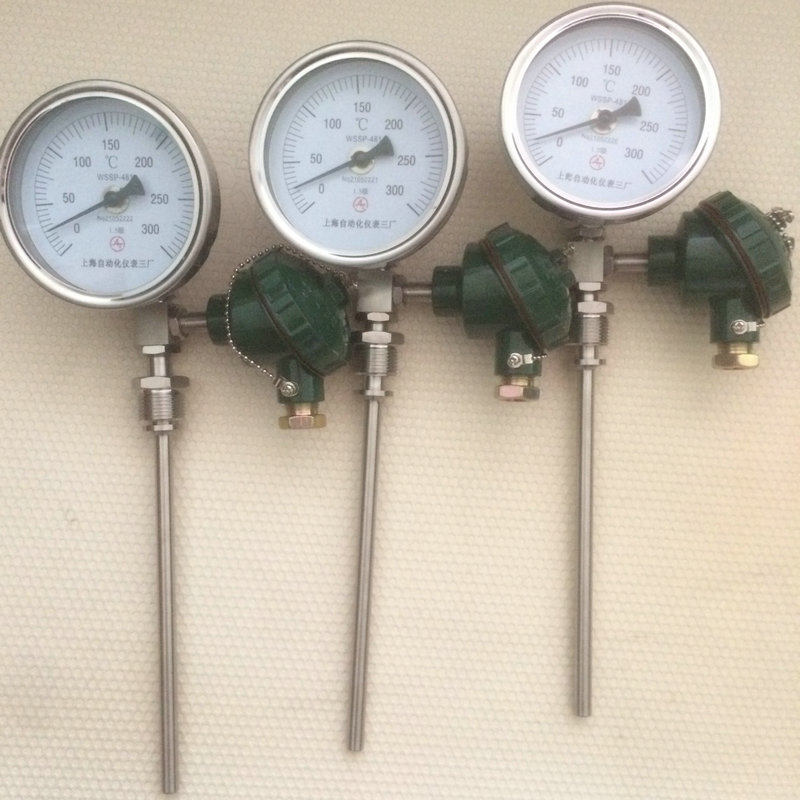 厂家应WSSP-481WSSP-4远81传热电偶双金属供度计 不锈钢可调节温