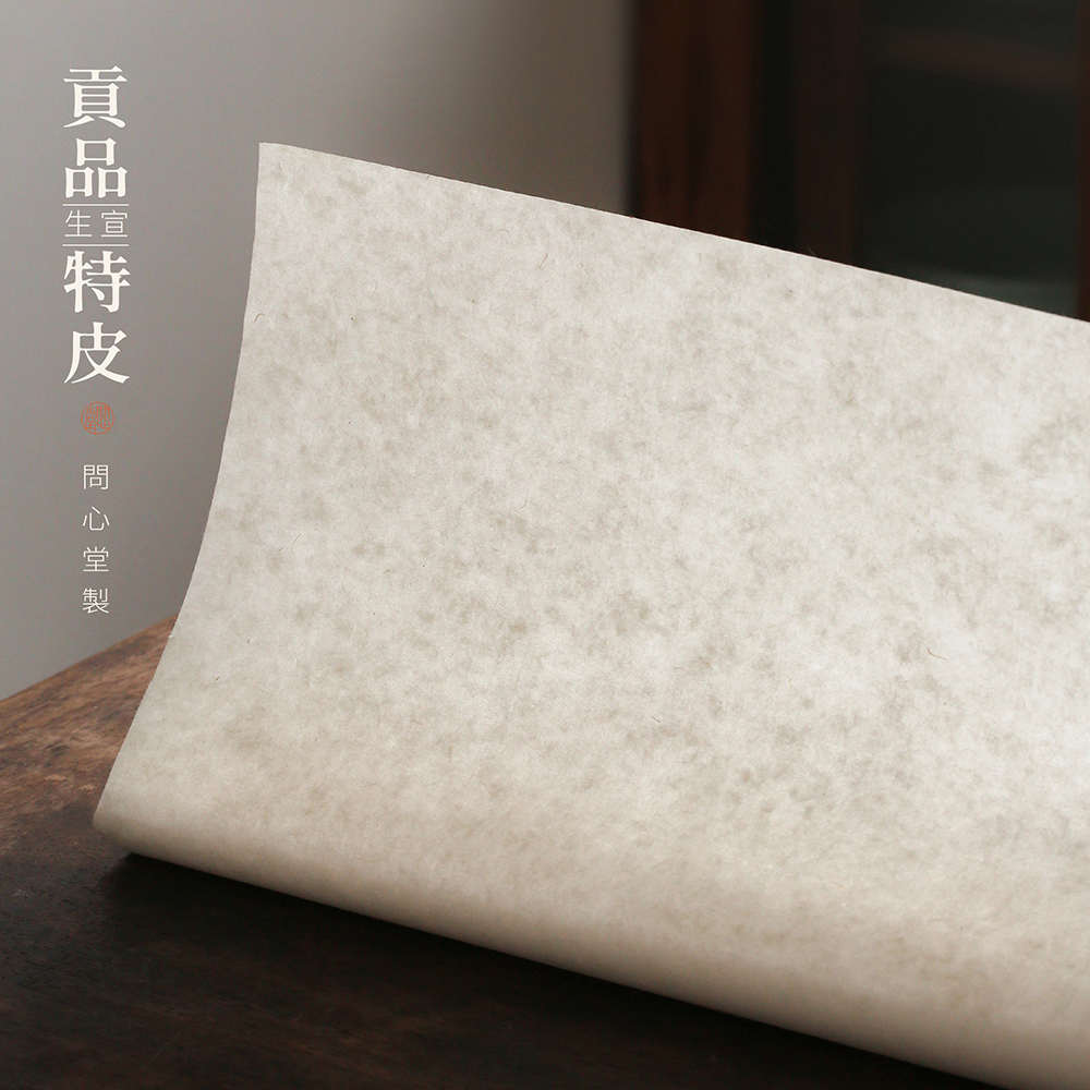 问心堂宣纸贡品特净皮楮皮生宣国画书法创作国展作品四尺六尺单宣