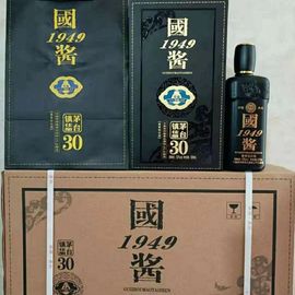 贵州酱香型白酒53度纯粮食窖，藏酒国酱1949整箱6瓶礼盒装婚宴送礼