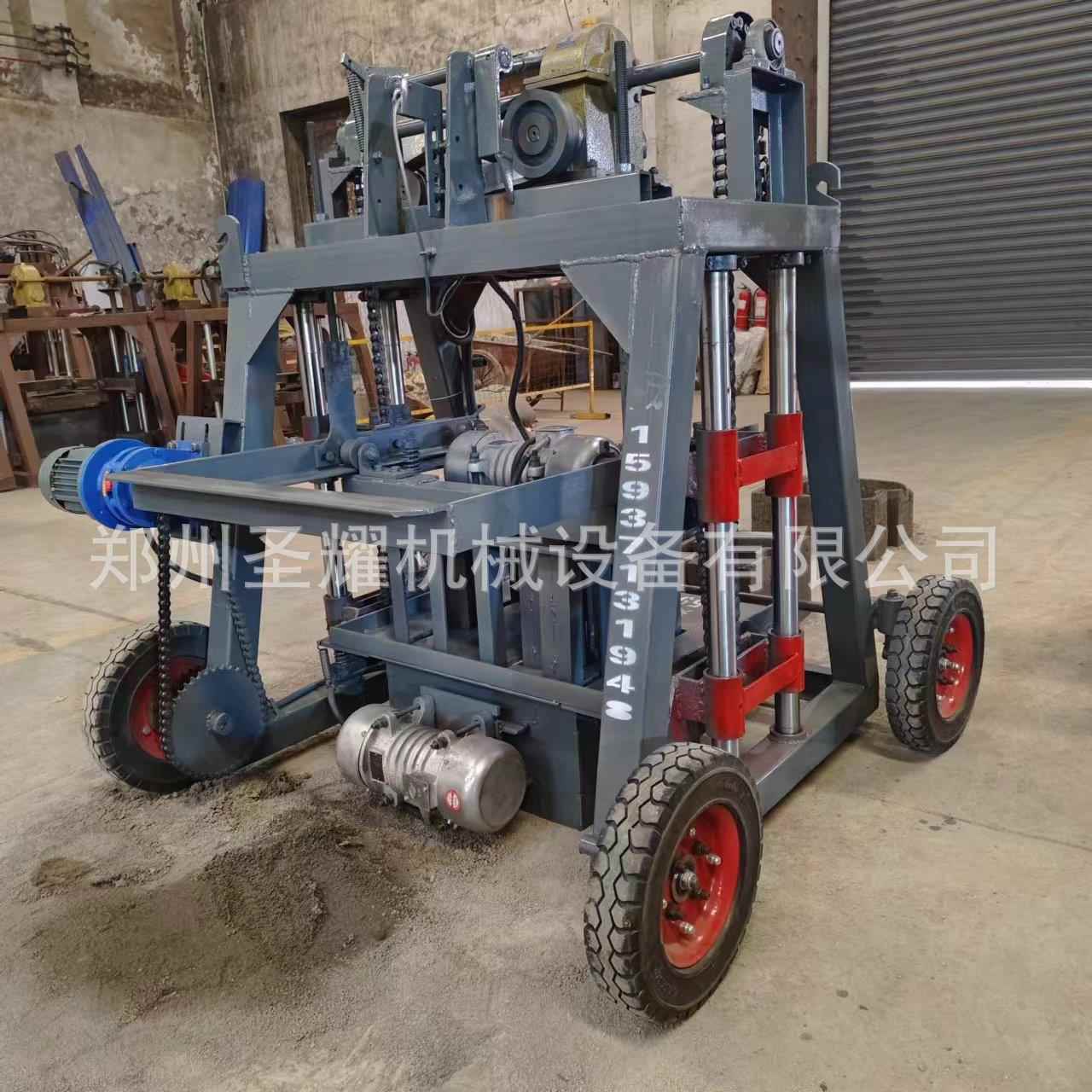 资阳移动式二次结构构造柱制砖机免支模板抱框柱膜壳成型机