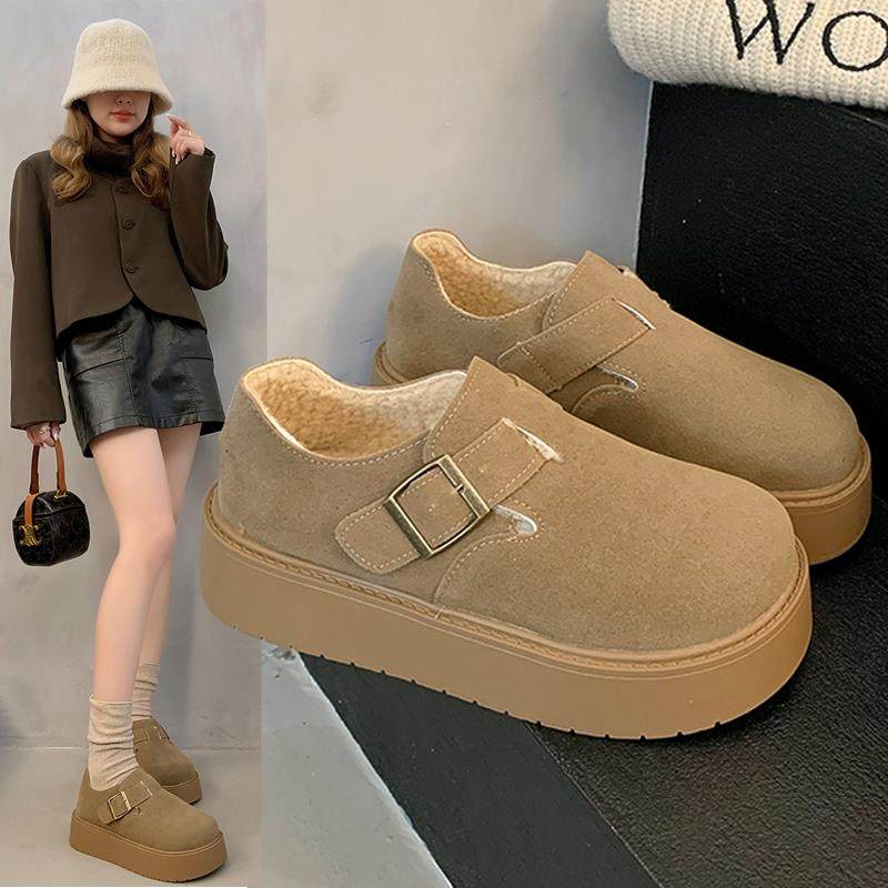 全包勃肯鞋女单鞋加绒2026年春新款厚底小个子一脚蹬乐福鞋0115w,女鞋,勃肯鞋/软木鞋,淘宝优惠券,粉丝福利购,淘宝优惠卷