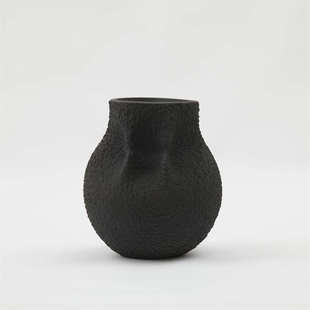 极简黑白陶瓷花瓶创意插花花器家居摆件软装 饰品样板间客厅厂家新