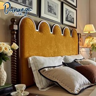 贝诺法式复实木B502#布艺床人床主卧大床简双约布艺床美古式新歌