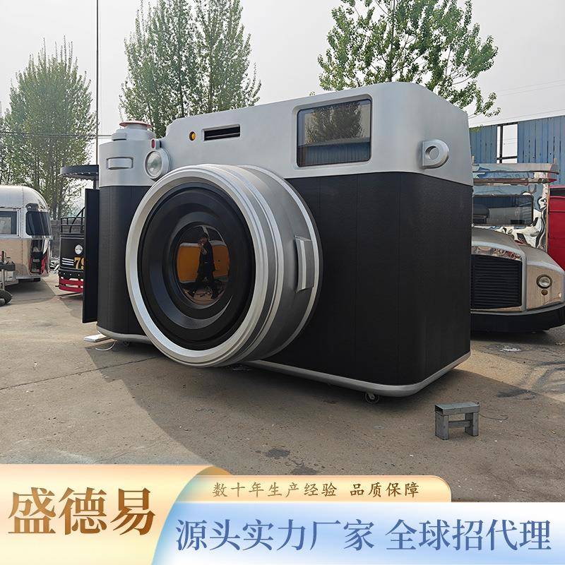 金属质感复古相机奶茶车户外音乐节咖啡冰淇淋车网红快闪引流神器