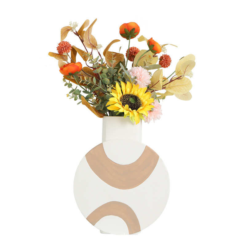 陶瓷人工彩绘造型装饰客厅高级花瓶酒柜摆件现代插简约创意电视柜