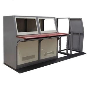 双联琴台三联监控操作台拼装工业控制台安防监控机柜嵌入式操作台